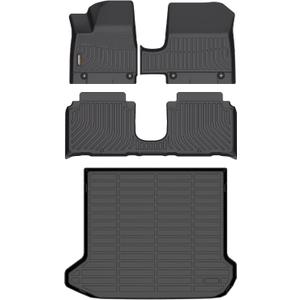 Binmotor-Floor Mats & Cargo Liner for 2025 2026 Hyundai Ioniq 5 (with Sliding Console), All Weather Car Mats Liners Cargo Trunk Mat Accessories