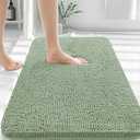 Bathroom Rugs 30x20, Extra Soft Absorbent Chenille Bath Rugs, Rubber Backing Quick Dry, Machine Washable Bath Mats for Bathroom Floor, Tub and Shower, Home Decor Accessories, Sage Green