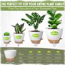 Self-Watering Pots for Indoor Plants 4 Pack, 6/8/10/12 Inch Outdoor Planters with Water Level Indicator & Deep Reservoir, Decorative Flower Pots for Home Decor (White, 12+10+8+6 Inch)