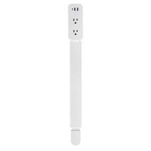 Electrical Outlet Extender Stick - Features USB-A, USB-C and 2 AC Outlets, Extends 22"-34", Rotates 180° Access Hard-to-Reach Outlets, Wall Plug Power Socket Expander Nightstands, Sofa, Desks and More