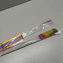 SIRCLES 26 inch Twirling Marching Baton in Stainless Steel with Rubberized Ends Mini Shaft 3/8 with 2 Dancing Ribbons (26 Inch) 2 Pack