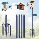 Gtongoko Smart Bird Feeder Pole 1-Inch Dia 79 Inch Bluebird House Pole for Outdoors Weather Station Heavy Duty Metal Mounting Kit Adjustable Bird Feeder Stand