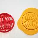 T3D Cookie Cutters Superheroes 3pcs Set Cookie Cutters, SpiderWeb Superhero Spider Insignia, Suitable for Cakes Biscuit and Fondant Cookie Mold for Homemade Treats