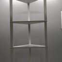 TUTOTAK Corner Shelf with LED Light, 5-Tier Corner Bookshelf for Small Space, Narrow Display Corner Shelf Stand with Storage Rack, for Living Room, Bedroom, White