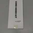 Yecaye Cord Hider, 113in Black Cord Covers for Wires on Wall, One-Cord Cord Organizer, Easy Install Cable Management Kit, Cable Cover Home Office, W0.59in H0.4in, Black (Small)