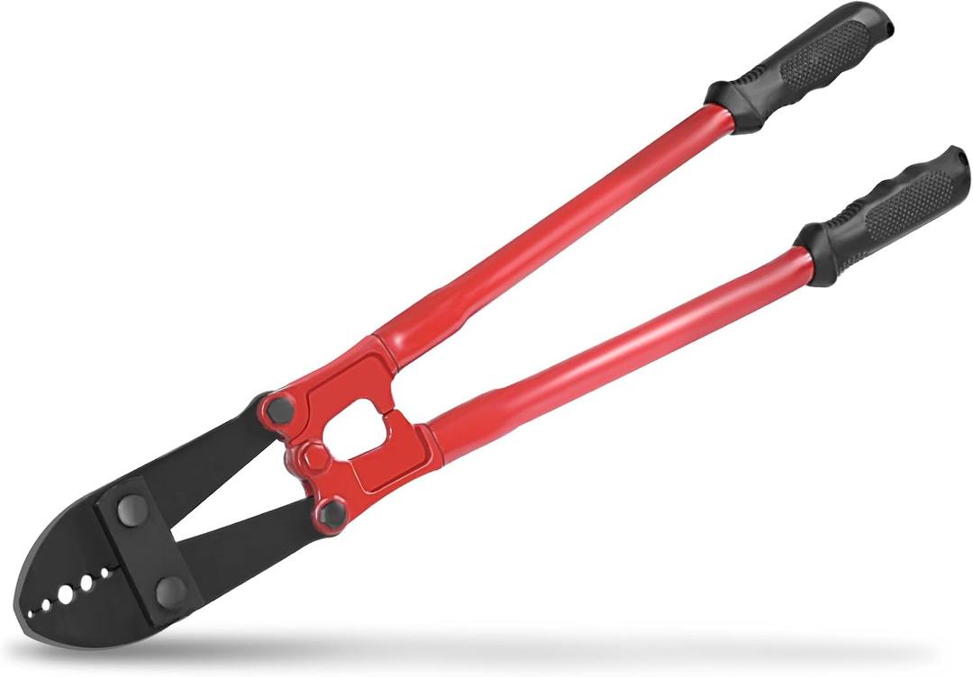 Wire Rope Crimping Pliers, 24" Hand Swager Crimper, Swaging Tool 5 Cavity 1/16" 3/32" 1/8" 5/32" 3/16", Crimping Tools for Copper and Aluminum Oval Sleeves and Stop Sleeves