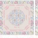 Cquwb Coquette Pink and Blue Floral Mahjong Mat 31.5"x31.5", Grandmillennial Cottagecore Flower Non-Slip Noise Reduction Gaming Mat for American Mahjong Poker Card Board Games Dominoes