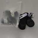 QUMY 4PCS Dog Shoes for Small Dogs, Hot Pavement Summer Puppy Dog Boots & Paw Protectors with Soft Anti-Slip Rubber Sole, Mesh Breathable Dog Booties for Hardfloors, Walking Running Black Size 3 (size 2: 1.59"x1.18"(L*W))