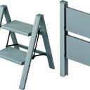 Taranta 2 Step Ladder,Aluminum Lightweight Folding 2 Step Stool with Anti-Slip Wide Pedal,330lbs Capacity Step Ladder for Household,Kitchen,Office - Serene Blue