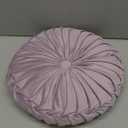 Teieas Round Throw Pillow Velvet Home Decoration Pleated Round Pillow Cushion for Couch Chair Bed Car Blush