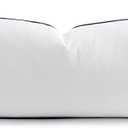 MIULEE Goose Feather Down 12x32Pillow Insert  with 100% Down-Proof Cotton Cover, Soft Fluffy Decorative Pillow for Sofa Bed Couch Living Room White
