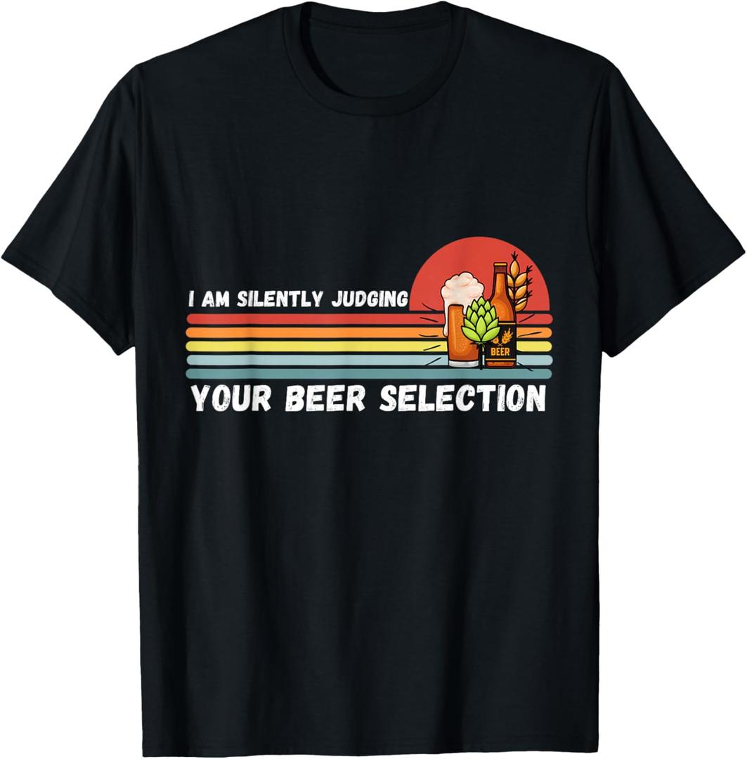 Judging on Beer Craft Beer Shirts for Men Women Vintage T-Shirt (Black, Large)