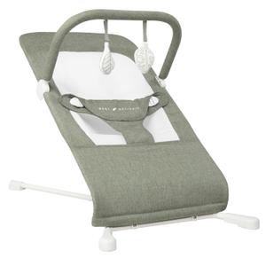 Baby Delight Highland Baby Bouncer | Infant | 0 6 Months | 3-Position Recline | Sage Tweed