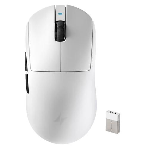 MIKIBY A9 Gaming Mouse, 18000 DPI, PAW3395 SE Sensor,53G Lightweight, Tri-Mode 2.4G/BT5.0/USB-C Wireless/Wired Mouse, Programmable Mouse, Office Mice for PC/Xbox/Win/Mac (White)