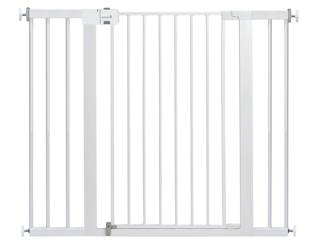 Safety 1st Extra Wide Baby Gate with Door: Premium Child Safety, Extra Tall Gate for Doorways, Dog Gates, Easy Installation, 36" Tall & Wide, Fits 29"-47" (1-Pack, White)