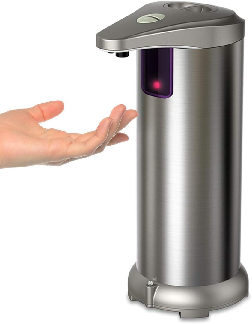 Sensor Pump Dispenser,Battery Operated Soap Refillable Dispenser Infrared Automatic Soap Dispenser, Brushed Stainless Steel Touchless Soap Dispenser for Bathroom Kitchen Hotel Restaurant.