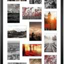 QUTREY Collage Picture Frame 4x6, 20 Opening Black Large Photo Frame for Multiple 4 by 6 inch Pictures for Wall