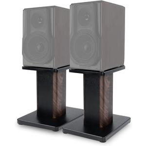 12 Inch (30CM)- Pair- Wood Speaker Stands for Home-Cinema HiFi Desktop and Satellite Speakers Monitor Stands
