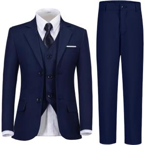 YuanLu Boys Suit for Kids Tuxedo Wedding Ring Bearer Outfit Boy Formal Suits 5 Piece Slim Fit Dresswear Suit Set, 14 Years