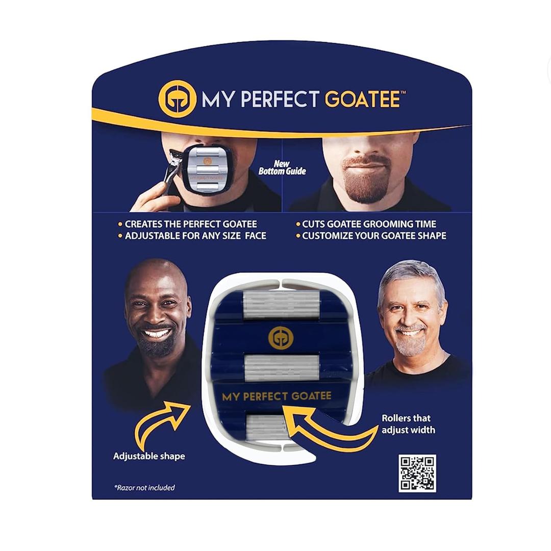 Goatee Shaper Template - Beard Shaping Tool & Guide for Men - Adjustable Goatee Trimming Stencil for Perfect Symmetrical Goatee Every Time | My Perfect Goatee (1 Count (Pack of 1))