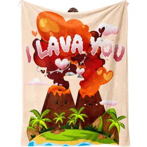 Christmas Couple Gifts for Him/Her,Girlfriend/Boyfriend Birthday Gifts for Couple, Wedding Gift for Husband,Wife Birthday Gift Ideas,I Lava You Blanket 50x60in