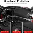 Pigenius Dash Cover for Chevrolet Silverado/GMC Sierra 1500/2500 HD/3500 HD, 20192022, Without Forward Collision Alert, Without Heads-Up Display, Black