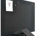 VIVELDA Large Bulletin Board 48"x36" - Office Wall Organizer to Replace your Old Cork Boards for Walls for Office Decor - 12-pack Felt Wall Panels for Use in Home Office Decor, Classroom Decor (Black)