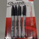 Fine Point Permanent Marker, Black, (5 packs of 5 markers)