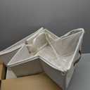 StorageWorks Under Bed Storage with Wheels, 10'' Underbed Storage Containers with Lid, 90L Clothes Organizer for Blankets, Sweaters, Bedding, 2-Pack, Beige