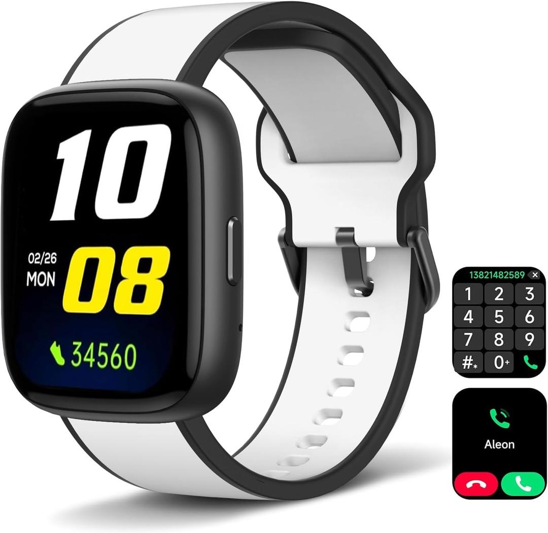 Smart Watch for Men Women,Alexa Built-in Smartwatch(Answer/Make Calls),1.8" HD Fitness Tracker,IP68 Waterproof 100+ Sport Mode Activity Tracker,Heart Rate SpO2 Sleep Monitor,iOS Android Compatible