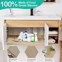 Waterproof Under Sink Mat 22" x 19", Silicone Cabinet Liner, Rubber Protector for Kitchen and Bathroom, Keeps Cabinets Clean, Dry, and Organized (Khaki)