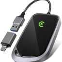 EZHAUS Wireless CarPlay Adapter, 2025 Upgraded Plug & Play Convert Wired to Wireless for iPhone, Low Latency Car Play Adapter Wired CarPlay to Wireless, Mini Car Play Dongle for iOS 10+(Black Gray)