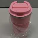 YINBAOGE Insulated Travel Coffee Mug, Spill & Leak Proof, Portable To Go Camping Stainless Steel Coffee Tumbler, Reusable Thermal Coffee Cup with Lid for Hot & Cold Drinks (Pink, 12 OZ)