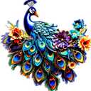Metal Peacock Wall Decor, Peacock Decor for WallBird Metal Wall Decorations Metal Wall Art for Living Room(Blue)