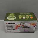 Mueller Pro-Series All-in-One, 12 Blade Mandoline Slicer for Kitchen, Food Chopper, Cucumber Slicer and Spiralizer, Cutter, Dicer, Grater, Gifts for Mom, Kitchen Essentials, White Sand/Green