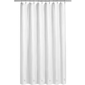 Barossa Design White Shower Curtain Liner with 6 Magnets - Waterproof PEVA Shower Liner for Bath Tub, 72" x 72" Standard Size, PVC Free & Metal Grommets - White, 72x72 (3b. White-heavy)
