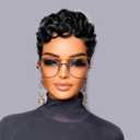 Pixie Cut Wig Human Hair for Black Women Short Pixie Cut Wigs Natural Looking 100% Real Human Hair Wigs Glueless Full Machine Made Wigs for Black Women (C-025 1B)
