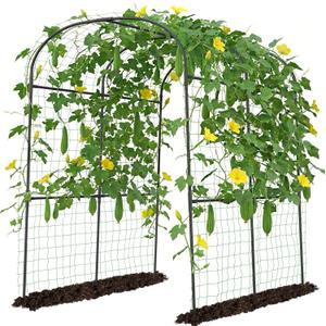 DoCred Tall Garden Arch Trellis for Climbing Plants, 83 Inch Tall Metal Plant Support Trellis Archway for Climbing Vine Vegetable/Fruit/Flower Outdoor Yard Lawn Garden Arch Tunnel Trellis
