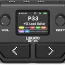 LEKATO Multi Effects Guitar Pedal, with 125 Effects 30 Amp Models & 30 Cab Sims, 40s Looper, Drum Rhythms, Support NAM/IR, USB Audio Interface OTG Function Rechargeable Guitar Effects Pedal (Black)