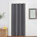 NICETOWN Grey Blackout Curtain & Drape for Doorway - Grommet Privacy Door Curtains Noise Reducing Thermal Insulated Window Treatment for Bedroom/Living Room (1 Panel, W52 x L78)