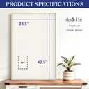 An&He Bulletin Board 24 x 36 Inches, Linen Pin Board with Sawtooth Hangers & 10 Push Pins, Wall Mounted Cork Notice Board for Office, Home, School, Classroom, Gold