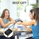 Trendy Crocodile Patterned PU Card Holder, Zippered Multi-slot Small Purse for Men & Women (Black)