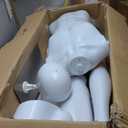 TopMaster Male Form Mannequin - Versatile 360 Design, Easy Assemble, Full Body 38'' Chest Male Mannequin with Adjustable Posture, Turnable Head and Flexible Limbs - White