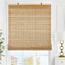 LazBlinds Cordless Bamboo Blinds, Roll Up Shades for Windows, Light Filtering Hanging Window Blinds, Bamboo Shades for Patio Indoor/Outdoor Porch, 36'' W x 72'' H, Brown206