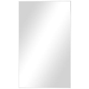 Deco 79 Wooden Room Wall Mirror Entryway Mirror with Thin Minimalistic Frame, Wall Mounted Mirror 24" x 1" x 40", White