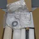 Innqoo Tall Table Lamp with USB Port and Outlet, Dimmable Nightstand Bedside Lamps with Linen Lampshade, Desk Lamp for Bedroom, Living Room, Guest Room, Home Office, LED Bulb Included (A-Beige Shade& Black Base)