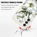 for Samsung Galaxy A15 5G Case Creative Flower Pattern Slim Liquid Silicone Cell Phone Protective for Galaxy A15 5G Cover-Cotton White
