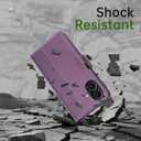 Wallet Case for iPhone 17 with Credit Card Holder,PU Leather Folio Flip Kickstand Protective Shockproof Cover for Apple 17 Phone Case (Purple, for iPhone 17-6.3'')