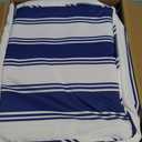 14Pcs Outdoor Cushion Covers Replacement Washable Waterproof UV w/Zipper for 6-Seaters Sofa Patio Slipcovers Set Seat and Back Covers Only (Deepblue Stripe, 23.6x23.6inch)