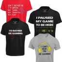 BROOKLYN VERTICAL 4-Pack Boys Short Sleeve Crew Neck T-Shirt with Chest Print | Soft Cotton Sizes 6-20 (Large)